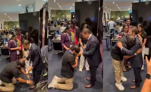 Watch: Nitish Kumar Reddy's Father Bows Down To Sunil Gavaskar, Touches Feet Of India Legend